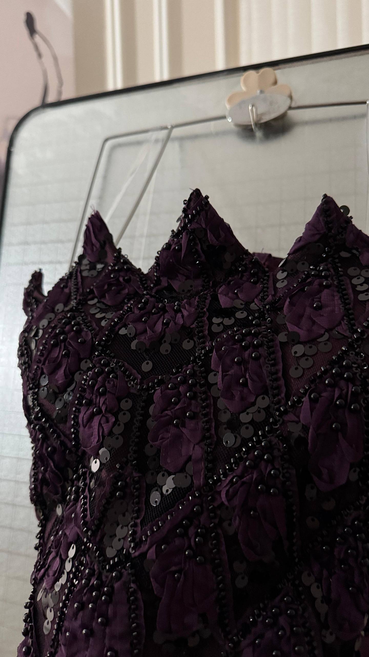 KN Luxurious Evening Dress with Embroidered Corset Design and Satin Skirt